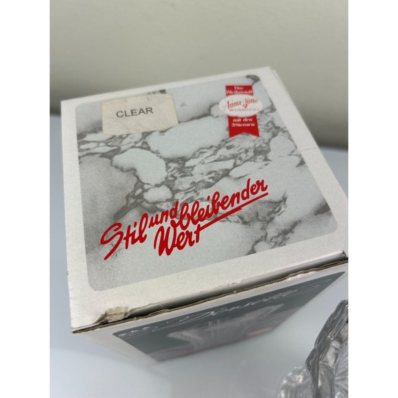 Vintage Anna Hutte Bleikristall Crystal Clear Studios Vase Dorsette Germany Rose - Picture 3 of 16